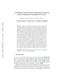 A Machine Consciousness architecture based on Deep Learning and Gaussian
  Processes