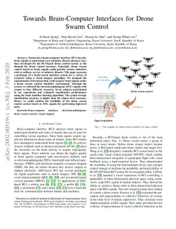 Towards Brain-Computer Interfaces for Drone Swarm Control