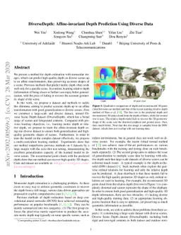 DiverseDepth: Affine-invariant Depth Prediction Using Diverse Data