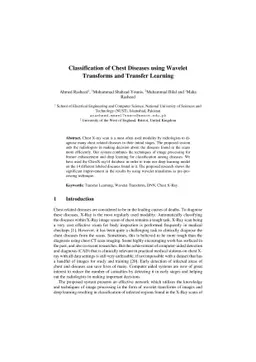 Classification of Chest Diseases using Wavelet Transforms and Transfer
  Learning