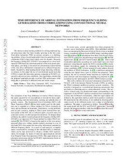 Time Difference of Arrival Estimation from Frequency-Sliding Generalized
  Cross-Correlations Using Convolutional Neural Networks