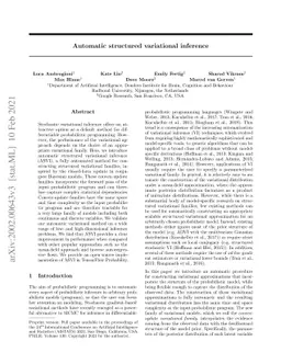Automatic structured variational inference