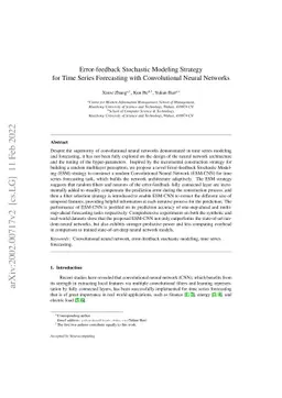 Error-feedback stochastic modeling strategy for time series forecasting
  with convolutional neural networks