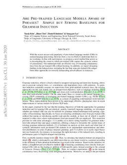Are Pre-trained Language Models Aware of Phrases? Simple but Strong
  Baselines for Grammar Induction