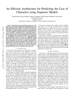An Efficient Architecture for Predicting the Case of Characters using
  Sequence Models