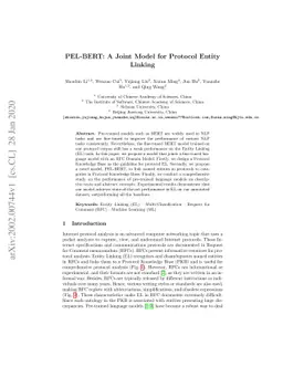 PEL-BERT: A Joint Model for Protocol Entity Linking