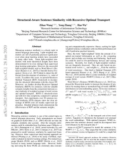 Structural-Aware Sentence Similarity with Recursive Optimal Transport