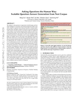 Asking Questions the Human Way: Scalable Question-Answer Generation from
  Text Corpus