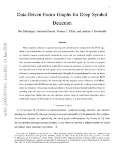 Data-Driven Factor Graphs for Deep Symbol Detection