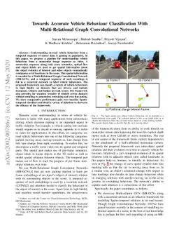 Towards Accurate Vehicle Behaviour Classification With Multi-Relational
  Graph Convolutional Networks