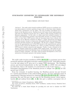 Stochastic geometry to generalize the Mondrian Process