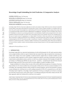 Knowledge Graph Embedding for Link Prediction: A Comparative Analysis