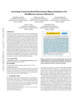 Learning Contextualized Document Representations for Healthcare Answer
  Retrieval