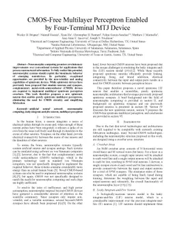 CMOS-Free Multilayer Perceptron Enabled by Four-Terminal MTJ Device