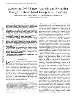 Supporting DNN Safety Analysis and Retraining through Heatmap-based
  Unsupervised Learning