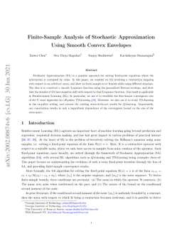 Finite-Sample Analysis of Stochastic Approximation Using Smooth Convex
  Envelopes