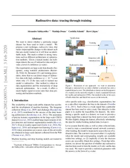 Radioactive data: tracing through training