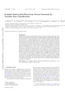 Scalable End-to-end Recurrent Neural Network for Variable star
  classification