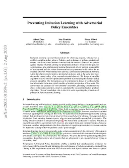 Preventing Imitation Learning with Adversarial Policy Ensembles