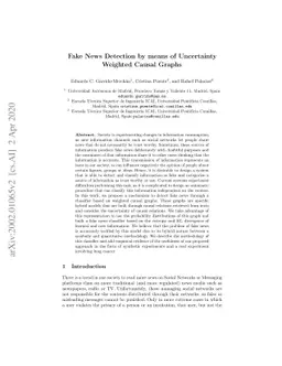 Fake News Detection by means of Uncertainty Weighted Causal Graphs