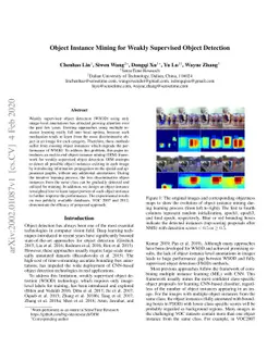 Object Instance Mining for Weakly Supervised Object Detection