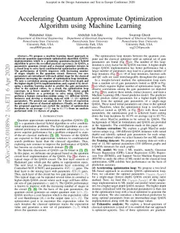 Accelerating Quantum Approximate Optimization Algorithm using Machine
  Learning