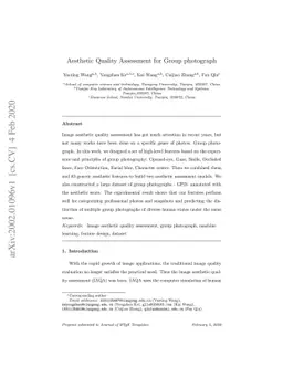 Aesthetic Quality Assessment for Group photograph