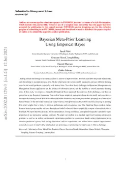 Bayesian Meta-Prior Learning Using Empirical Bayes