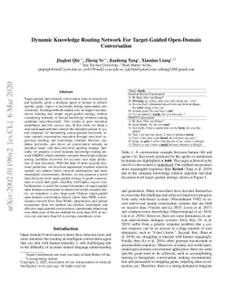 Dynamic Knowledge Routing Network For Target-Guided Open-Domain
  Conversation