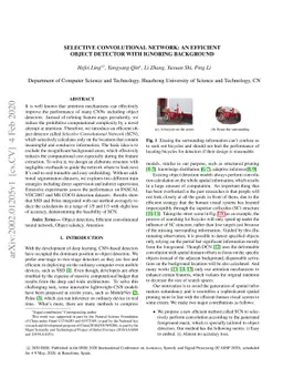 Selective Convolutional Network: An Efficient Object Detector with
  Ignoring Background