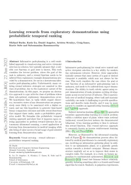 Learning rewards for robotic ultrasound scanning using probabilistic
  temporal ranking