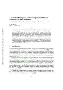A Method and Analysis to Elicit User-reported Problems in Intelligent
  Everyday Applications