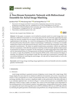 A Two-Stream Symmetric Network with Bidirectional Ensemble for Aerial
  Image Matching