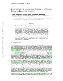 Compositional Languages Emerge in a Neural Iterated Learning Model