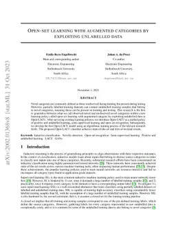 Open-set learning with augmented categories by exploiting unlabelled
  data