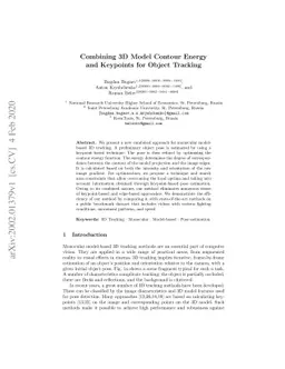Combining 3D Model Contour Energy and Keypoints for Object Tracking