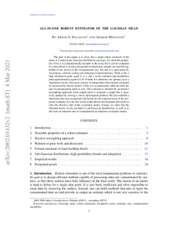 All-In-One Robust Estimator of the Gaussian Mean