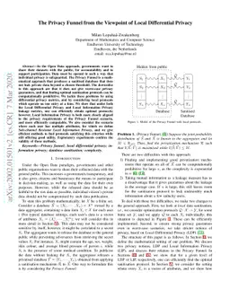 The Privacy Funnel from the viewpoint of Local Differential Privacy
