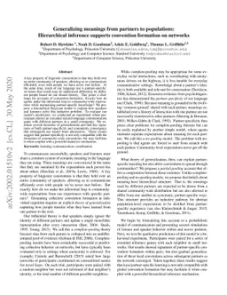 Generalizing meanings from partners to populations: Hierarchical
  inference supports convention formation on networks