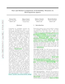 Fast and Robust Comparison of Probability Measures in Heterogeneous
  Spaces