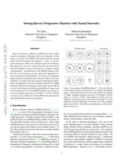 Solving Raven's Progressive Matrices with Neural Networks