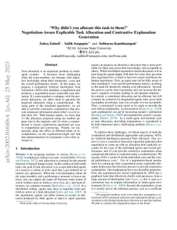 `Why didn't you allocate this task to them?' Negotiation-Aware
  Explicable Task Allocation and Contrastive Explanation Generation