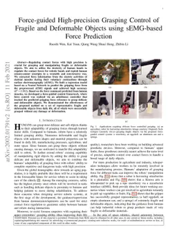 Force-guided High-precision Grasping Control of Fragile and Deformable
  Objects using sEMG-based Force Prediction