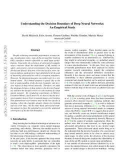 Understanding the Decision Boundary of Deep Neural Networks: An
  Empirical Study