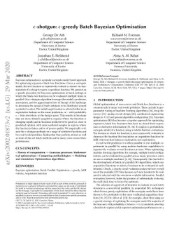 $ε$-shotgun: $ε$-greedy Batch Bayesian Optimisation