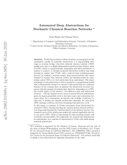 Automated Deep Abstractions for Stochastic Chemical Reaction Networks