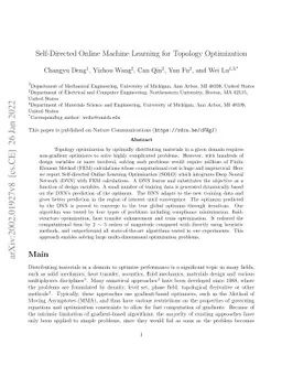 Self-Directed Online Machine Learning for Topology Optimization