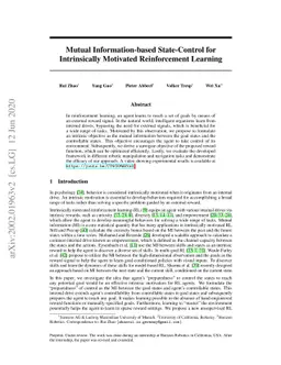 Mutual Information-based State-Control for Intrinsically Motivated
  Reinforcement Learning