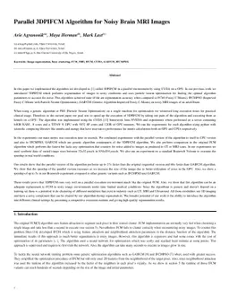 Parallel 3DPIFCM Algorithm for Noisy Brain MRI Images