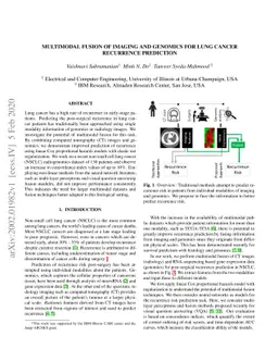 Multimodal fusion of imaging and genomics for lung cancer recurrence
  prediction